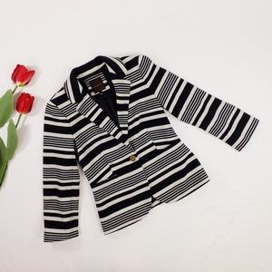 The Limited Black Grey 3/4 Sleeve Blazer Size Smal